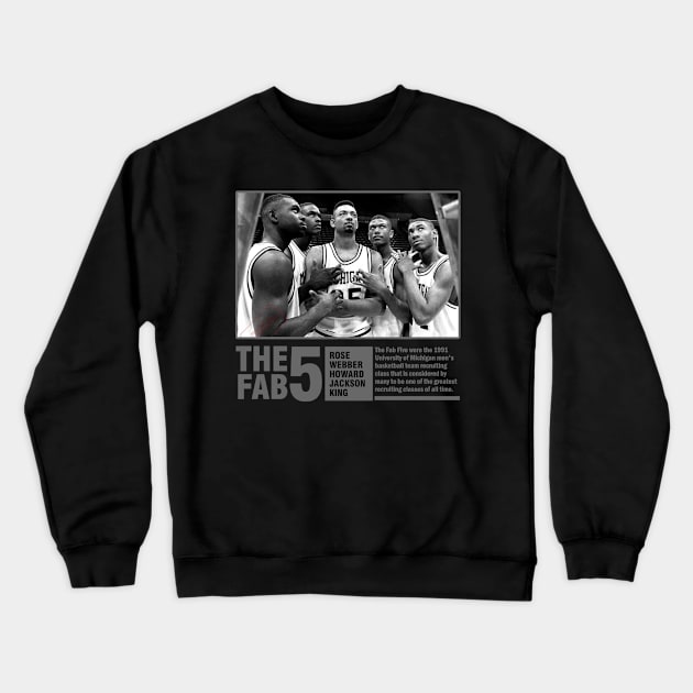 the-Fab-5 Crewneck Sweatshirt by Multidimension art world